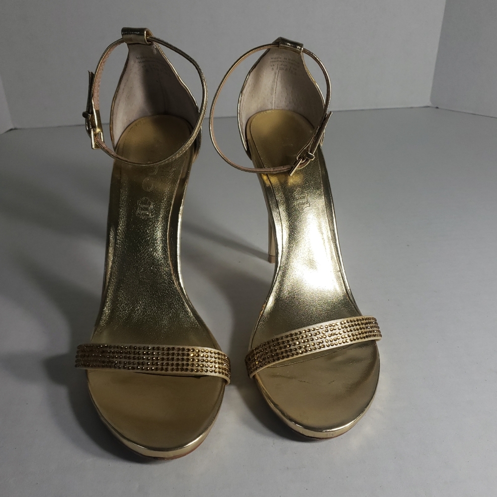 ALDO Womens Aroclya Stilleto Gold Sandals Size 8